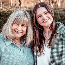 Two Kappa Delta sisters smiling. Links to Beneficiary Designations